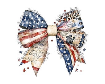Honor the Brave Png, 4th of July PNG, Patriotic Coquette Bow, USA, Memorial Day Png