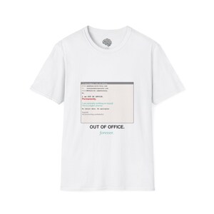 Camiseta "Fuera de la oficina" / Respuesta automática de correo electrónico retro, prenda de defensa de la salud mental