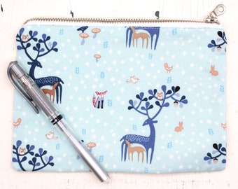 Deer & Fox Carry-All Zipper Pouch