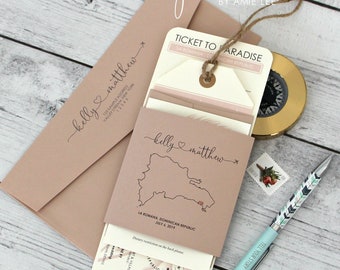 Destination Wedding Invitation Etsy
