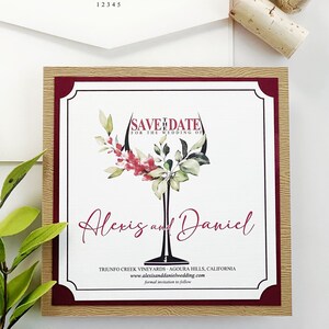 Save The Dates, Winery Wedding, Vineyard Wedding, Wine Wedding Invitations, Wine Lover Wedding Save the Dates, Outdoor Winery Wedding
