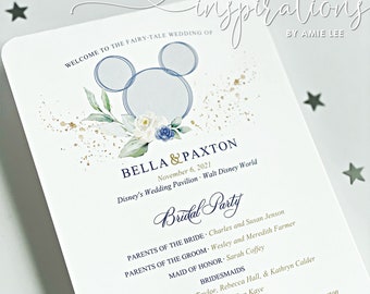 Disney Wedding Program Fans, Disney Ceremony Program Fans, Program Fans, Fairy Tale Wedding, Disney Wedding