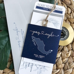 Boarding Pass Wedding Invitations, Destination Wedding Invitations, Boarding Passes, Punta Cana, Airplane Ticket, Travel Theme, Ireland