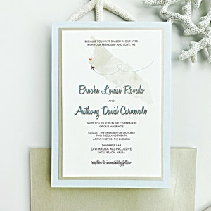 Watercolor World Map Wedding Invitations: Travel Theme
