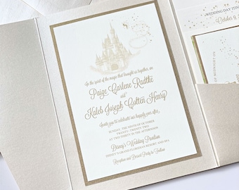 Elegant Disney Wedding Invitations, Fairy Tale Wedding, Disney Wedding, Disneyland, Formal Disney Invitations, Fairytale, Princess