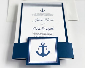 Nautical Wedding Invitations: Yacht Club, Coastal Theme
