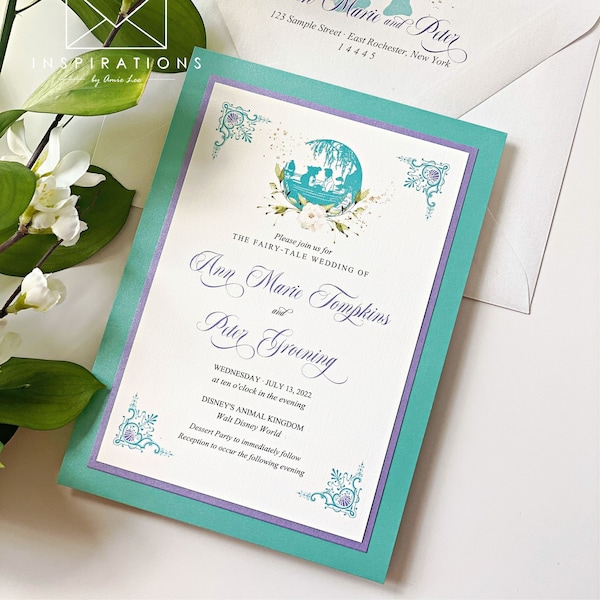 Little Mermaid Wedding Invitations, Disney Wedding Invitations, Elegant Disney, Classy Disney Wedding, Disney Invitations