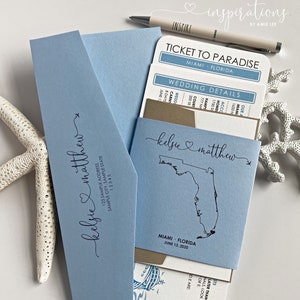 Boarding Pass Wedding Invitation: Destination Travel Theme
