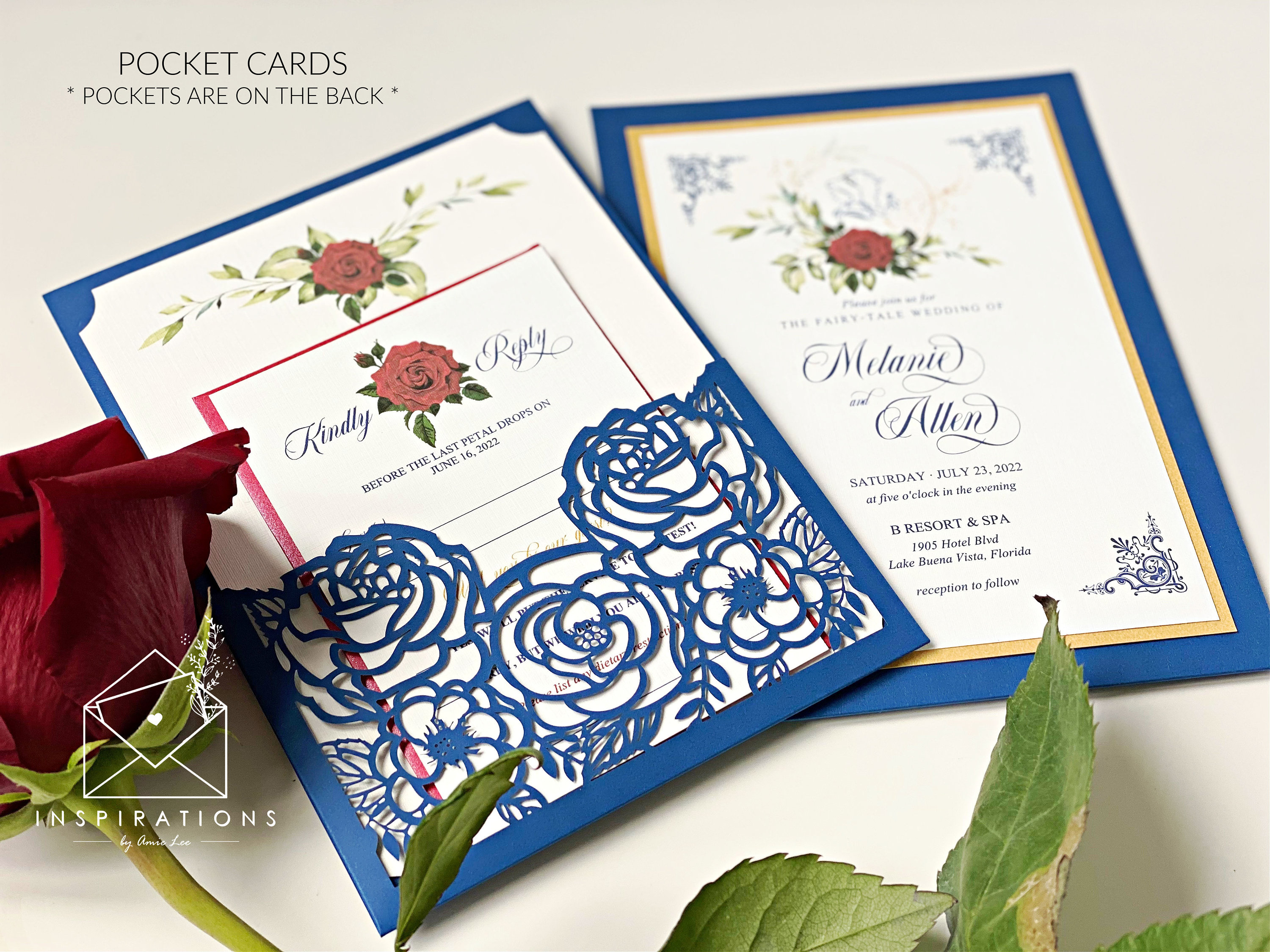 Beauty and the Beast Wedding Invitations Formal Disney Wedding Elegant Fairy Tale Wedding Invitations Be Our Guest Laser Cut