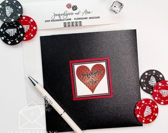 Vegas Wedding Invitations, Las Vegas Wedding, Casino Wedding, Elope, Vegas Destination Wedding, Vegas Theme, Vegas Inspired