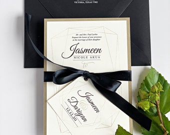 Classic Wedding Invitations, Elegant Wedding, Black and White Wedding, Black Tie Wedding, Formal Wedding Invitations