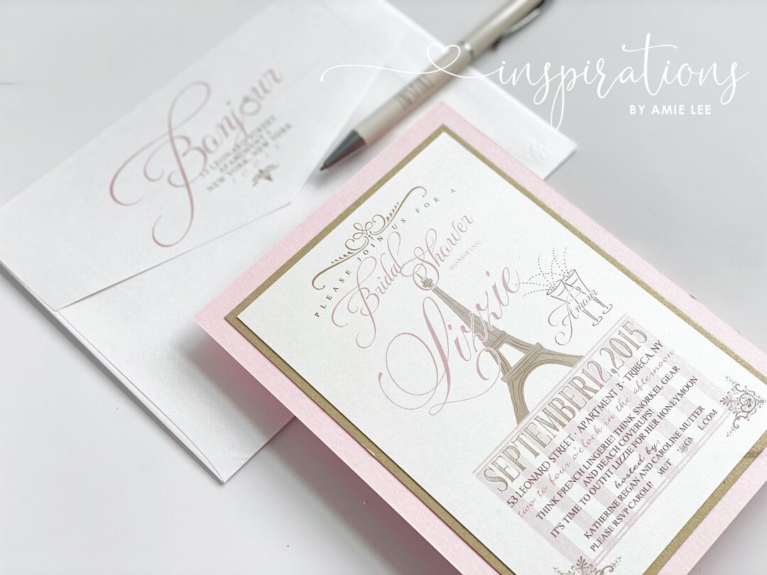 Paris Bridal Shower Invitations, Wedding Shower Invitation, Paris Theme