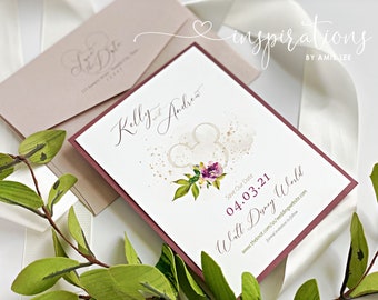 Disney Inspired Wedding Save The Dates, Disney Lovers, Disney Theme Event Invitations