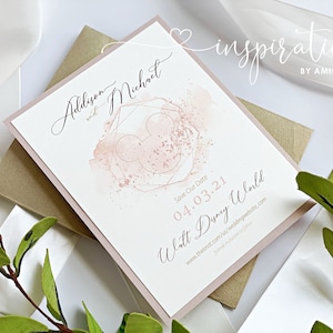Disney Save the Dates, Disney Wedding, Disney Theme, Disney Inspired Invitations, Hidden Mickey Invitations