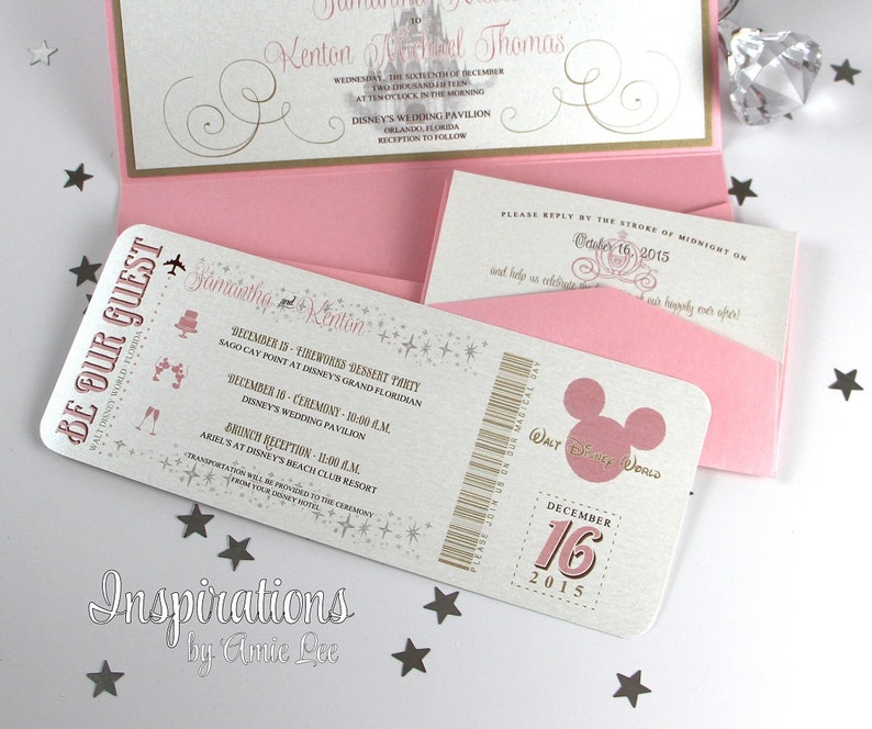 Disney Wedding Invitations Disney Wedding Wedding Invitations Disney Boarding Pass Disney Airplane Ticket Fairy Tale Wedding Invitations Invitations Announcements Deshpandefoundationindia Org