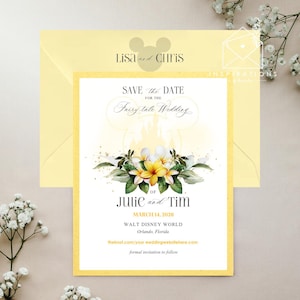 Disney Wedding Save The Dates, Disney Theme Invitation, Disney Lovers, Disney Inspired Wedding, Disney Fairy-tale Wedding, Disney Design