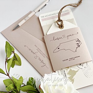 Boarding Pass Wedding Invitations, Destination Wedding, Airplane Ticket, Travel Theme, Mountain Wedding, Rose Gold Blush Invitations