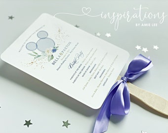 Disney Wedding Program Fans, Disney Ceremony Program Fans, Fairy Tale Wedding, Disney Wedding, Ceremony Fans