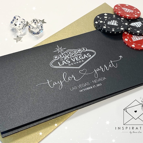 Las Vegas Wedding Invitations Etsy