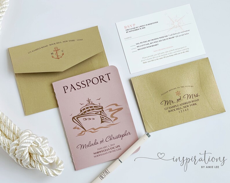Passport Wedding Invitations Destination Wedding Passports Etsy