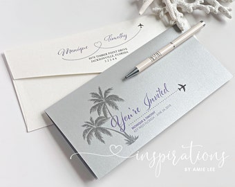 Boarding Pass Wedding Invitations, Wedding Invitations, Destination Wedding, Airplane Ticket, Beach Tropical Island Wedding, Travel Ticket