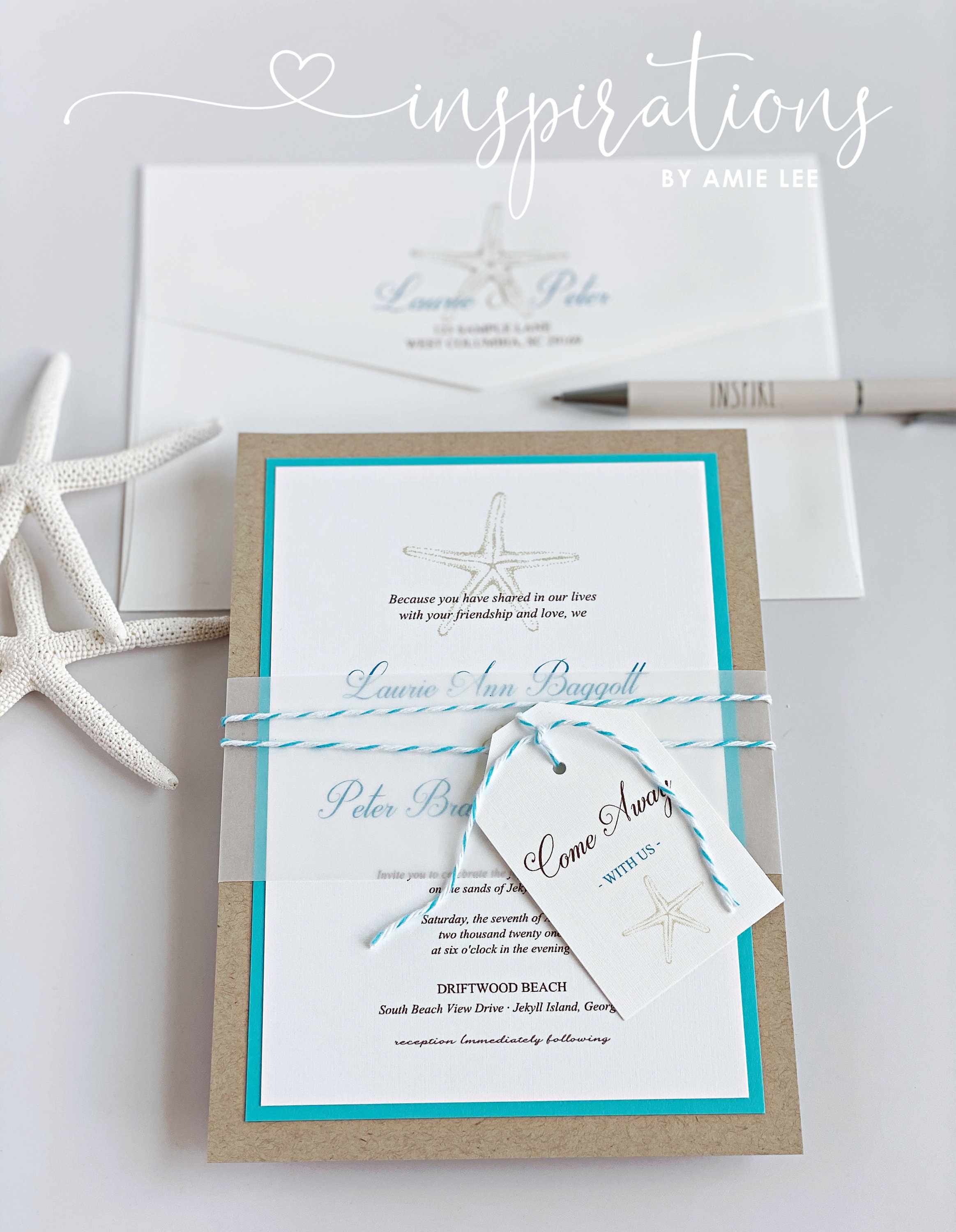Elegant Beach Wedding Invitations, Starfish Invitations, Tropical Island  Wedding, Destination Wedding, Formal Beach Wedding - Etsy, image size:2327x3000
