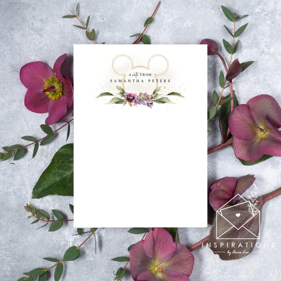 Disney Notecards, Custom Disney Cards, Custom Stationery, Office Gift ...