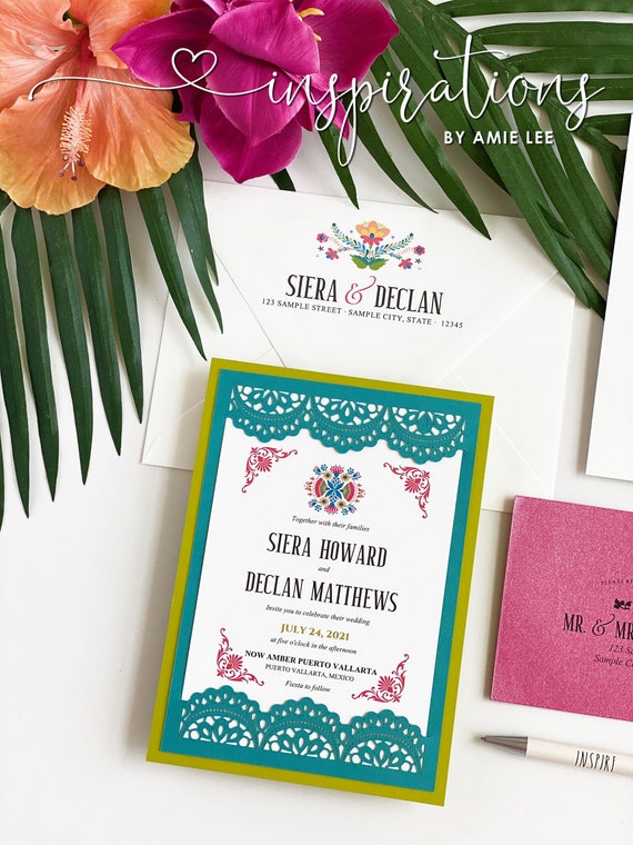Invitaciones de boda de flores mexicanas Boda en México Boda - Etsy México Invitaciones de boda de flores mexicanas Boda en México Boda - Etsy México