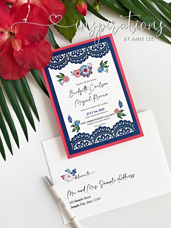 Invitaciones de boda de flores mexicanas Boda en México Boda - Etsy México Invitaciones de boda de flores mexicanas Boda en México Boda - Etsy México