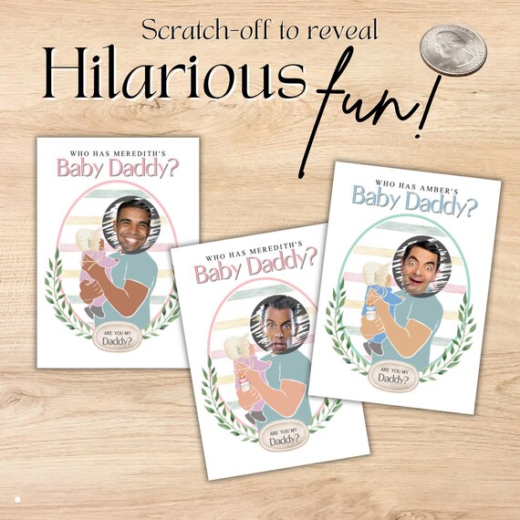 Haizct 50 Pack 'What's In My Diaper' Scratch Off Game Cards For Baby Showers & Parties (African American) - View #6