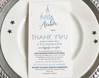 Disney Wedding, Place Cards, Escort Cards, Name Cards, Disney Reception, Disney Theme Dinner, Seating Chart. Place Seating,