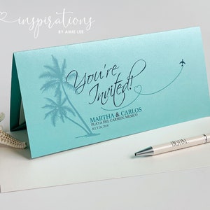 Boarding Pass Wedding Invitations, Destination Wedding Invitations, Boarding Passes, Airplane ticket, Beach Wedding, Mexico