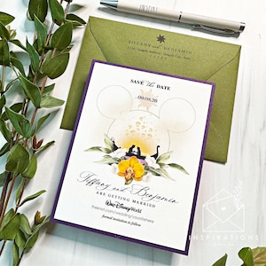 Disney Theme Wedding, Disney Save The Dates, Disney Inspired Invitations, Rapunzel Inspired, Disney&#39;s Tangled Theme