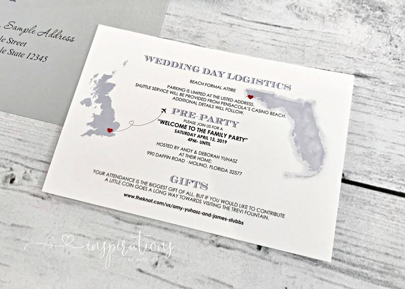 Travel Map Wedding Invitations, World Map Invitations, Travel Theme Wedding, Destination wedding, Map Invitations image 4