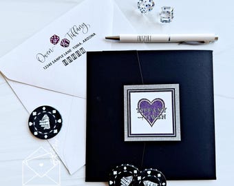 Vegas Wedding Invitations, Casino Theme Wedding, Classy Vegas Wedding Invitations, Las Vegas Wedding, Destination Wedding, Vow Renewal