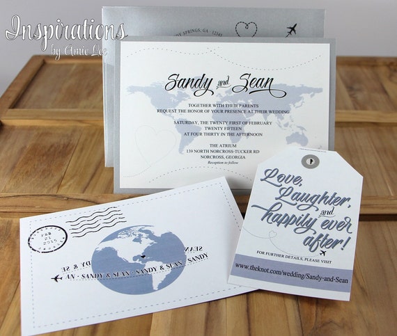 Einladungskarten Hochzeit Reise