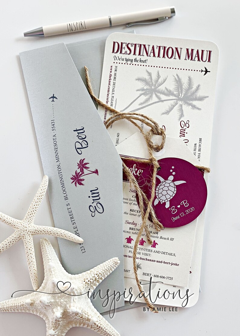 Boarding Pass Wedding Invitations Destination Wedding - Etsy Australia