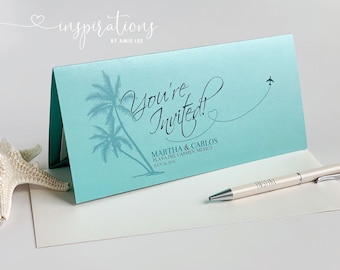 Boarding Pass Wedding Invitations, Airplane Ticket, Destination Wedding, Beach Wedding, Travel theme, Island Wedding