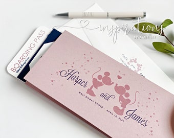Disney Boarding Pass Wedding Invitations, Fairy Tale Wedding, Destination Disney, Disney Cruise Wedding, Disney Tickets, Disney Inspired
