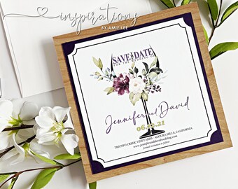 Save The Dates, Winery Wedding, Vineyard Wedding, Wine Wedding Invitations, Wine Lover Wedding Save the Dates, Napa, Tuscany