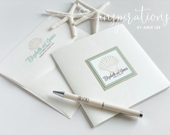 Sunset Beach Wedding Invitations,  Classic Beach Wedding Invitations, Destination Wedding, Wedding By the Sea, Tropical Island Wedding