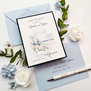 Disney Save The Dates, Disney Theme Wedding, Disney Theme, Disney Inspired, Disney Party, Disney Invitations, Elegant Disney Design