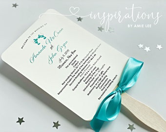 Wedding Program Fans, Ceremony Program Fans, Disney Wedding Fans, Fairy Tale Wedding, Disney Ceremony Program Fans