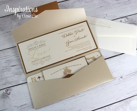 Disney Wedding Invitations Disney Boarding Pass Disneyland Etsy