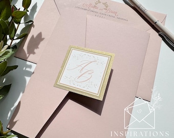 Disney Theme Wedding Invitations, Disney Inspired, Elegant Fairy-tale Wedding, Pocketfold Invitations, Custom Wedding Invitations