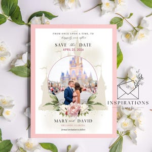 Disney Theme Save The Dates, Disney Inspired Wedding Invitations, Disney Lovers Wedding Cards