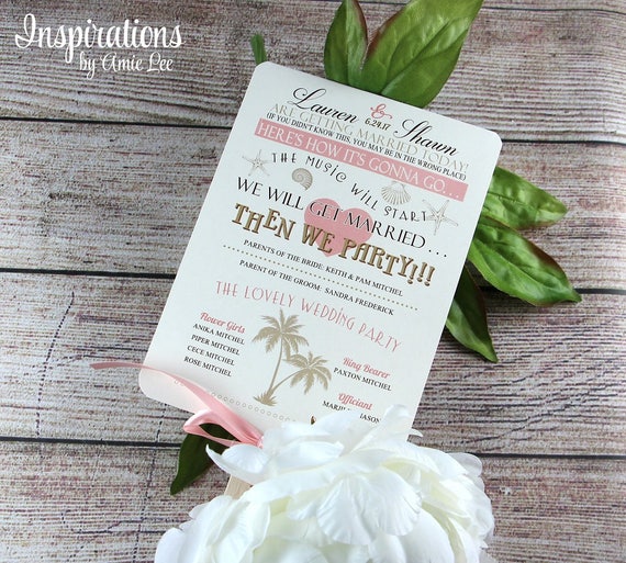 Wedding Programs Ceremony Programs Program Fans Wedding Etsy