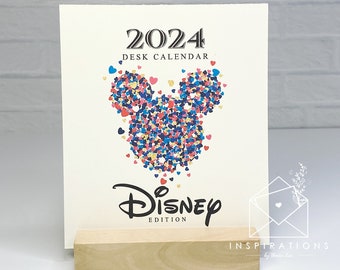 Disney Gift, 2024 Desk Calendar, Disney Lovers, Disney Calendar, 12 Months of Disney