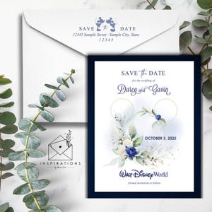 Disney Save The Dates, Disney Wedding, Disney Theme, Disney Inspired, Disney Party, Hidden Mickey, Subtle Disney Design, Elegant Disney