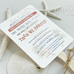 Wedding Program Fans: Beach, Summer, Outdoor Ceremony